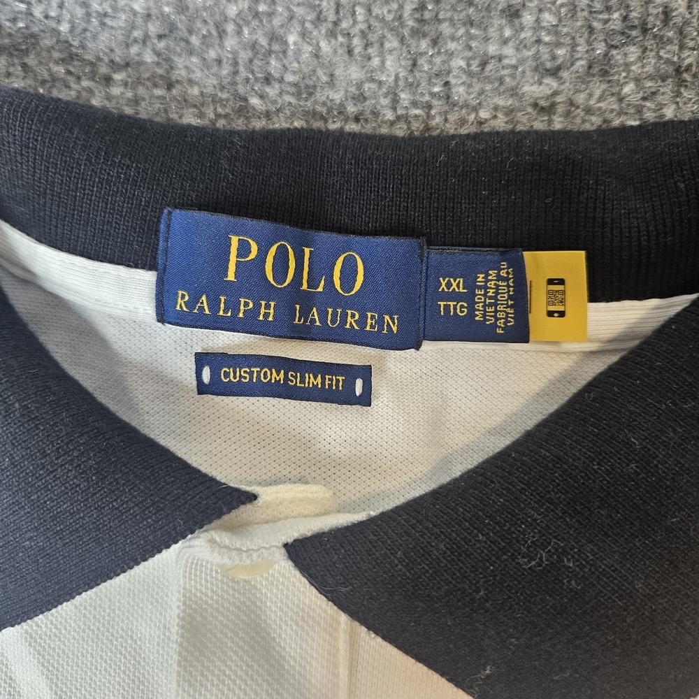Polo Ralph Lauren Men's Alpine Racing Polo Shirt  Custom Slim Fit Size XXL - Picture 3 of 7